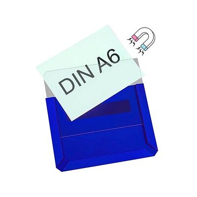 EICHNER Sichttaschen Magnetisch DIN A6 blau glatt 3,0 mm, 10 St. EICHNER Sichttaschen Magnetisch DIN A6 blau glatt 3,0 mm, 10 St.