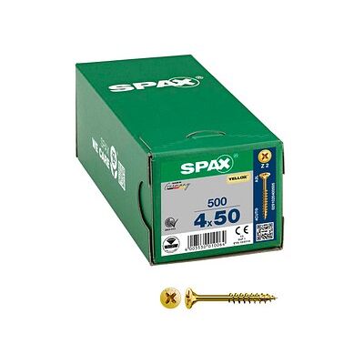 SPAX® Universalschrauben Z2 Senkkopf YELLOX 0291020400505 4 mm x 50 mm, 500 St. SPAX® Universalschrauben Z2 Senkkopf YELLOX 0291020400505 4 mm x 50 mm, 500 St.