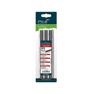 Pica Big Dry 6050 Bleistiftminen für Zimmermannsbleistift mit Druckmechanismus grau 2H 2,0 - 5,0 mm, 12 St. Pica Big Dry 6050 Bleistiftminen für Zimmermannsbleistift mit Druckmechanismus grau 2H 2,0 - 5,0 mm, 12 St.