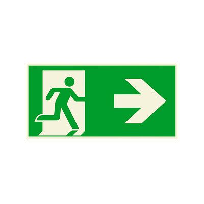 SafetyMarking® Rettungszeichen-Aufkleber "Notausgang rechts" rechteckig 30,0 x 15,0 cm, 1 St. SafetyMarking® Rettungszeichen-Aufkleber "Notausgang rechts" rechteckig 30,0 x 15,0 cm, 1 St.