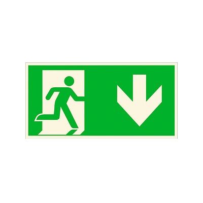 SafetyMarking® Rettungszeichen-Aufkleber "Notausgang rechts, abwärts" rechteckig 30,0 x 15,0 cm, 1 St. SafetyMarking® Rettungszeichen-Aufkleber "Notausgang rechts, abwärts" rechteckig 30,0 x 15,0 cm, 1 St.