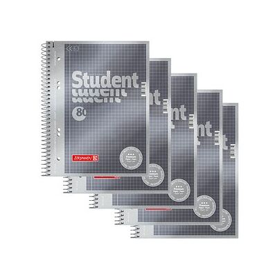 BRUNNEN Collegeblöcke Student Premium Kleinformat kariert DIN A5 Innenrand, 5 Blöcke BRUNNEN Collegeblöcke Student Premium Kleinformat kariert DIN A5 Innenrand, 5 Blöcke