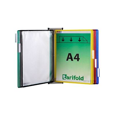 tarifold Wand-Sichttafelsystem 414109 DIN A4 farbsortiert mit 10 St. Sichttafeln, 1 St. tarifold Wand-Sichttafelsystem 414109 DIN A4 farbsortiert mit 10 St. Sichttafeln, 1 St.
