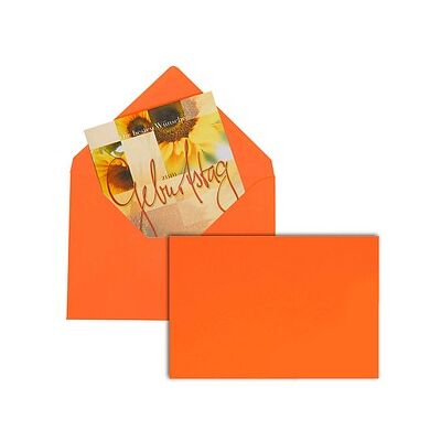 tecno Briefumschläge colors DIN B6 ohne Fenster intensivorange nassklebend 25 St. tecno Briefumschläge colors DIN B6 ohne Fenster intensivorange nassklebend 25 St.