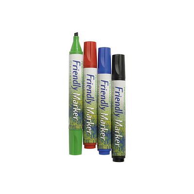 BALLOGRAF® Friendly Medium Permanentmarker-Set farbsortiert 1,0 - 5,0 mm, 4 St. BALLOGRAF® Friendly Medium Permanentmarker-Set farbsortiert 1,0 - 5,0 mm, 4 St.