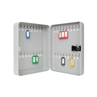 WEDO Schlüsselkasten lichtgrau mit 36 Haken, Zahlenschloss, 24,3 x 9,4 x 30,0 cm, 1 St. WEDO Schlüsselkasten lichtgrau mit 36 Haken, Zahlenschloss, 24,3 x 9,4 x 30,0 cm, 1 St.