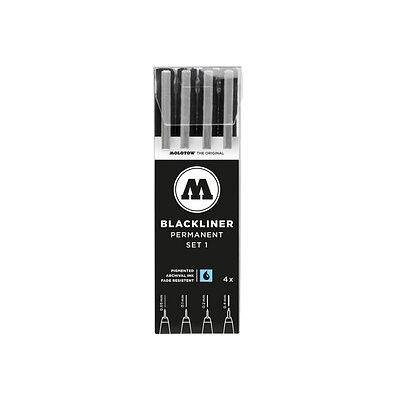 MOLOTOW BLACKLINER SET 1 Fineliner-Set schwarz, 4 St. MOLOTOW BLACKLINER SET 1 Fineliner-Set schwarz, 4 St.
