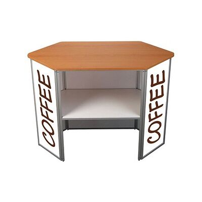update displays Messetheke gerade, buche 122,5 x 55,0 x 93,0 cm update displays Messetheke gerade, buche 122,5 x 55,0 x 93,0 cm