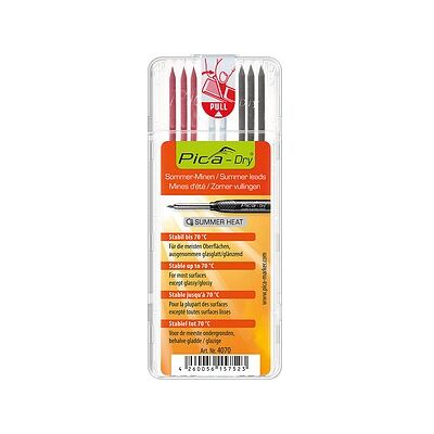 Pica Dry Sommer 4070 Fallminen-Bleistiftminen farbsortiert 2B 2,8 mm, 8 St. Pica Dry Sommer 4070 Fallminen-Bleistiftminen farbsortiert 2B 2,8 mm, 8 St.