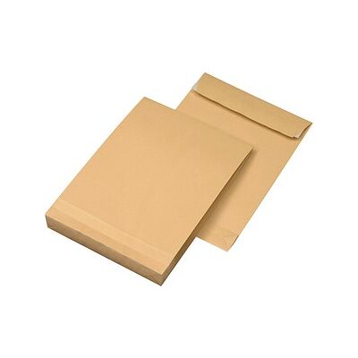 MAILmedia Faltentaschen DIN C4 ohne Fenster braun mit 4,0 cm Falte, 100 St. MAILmedia Faltentaschen DIN C4 ohne Fenster braun mit 4,0 cm Falte, 100 St.