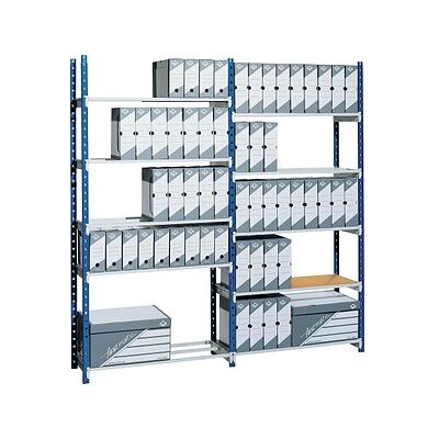 PAPERFLOW Schwerlast-Weitspannregal RangEco 557D blau 150,0 x 68,0 x 200,0 cm PAPERFLOW Schwerlast-Weitspannregal RangEco 557D blau 150,0 x 68,0 x 200,0 cm