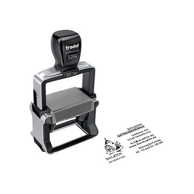 trodat Textstempel, individualisierbar 5204 selbstfärbend schwarz mit Logo, 1 St. - Nachträglich per Gutschein personalisieren trodat Textstempel, individualisierbar 5204 selbstfärbend schwarz mit Logo, 1 St. - Nachträglich per Gutschein personalisieren