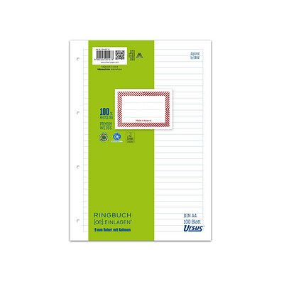 Ursus® Ringbucheinlagen OE A4 liniert, 100 Blätter Ursus® Ringbucheinlagen OE A4 liniert, 100 Blätter