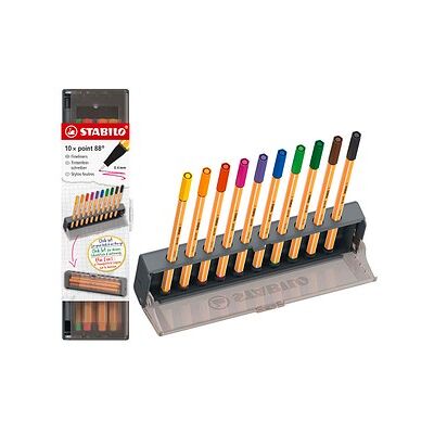 STABILO Point 88 Fineliner farbsortiert 0,4 mm, 10 St. STABILO Point 88 Fineliner farbsortiert 0,4 mm, 10 St.