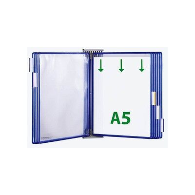 tarifold Wand-Sichttafelsystem 425101 DIN A5 blau mit 10 St. Sichttafeln, 1 St. tarifold Wand-Sichttafelsystem 425101 DIN A5 blau mit 10 St. Sichttafeln, 1 St.