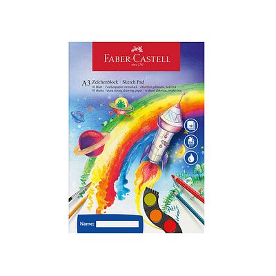 FABER-CASTELL Zeichenblock DIN A3 100 g/qm, 10 Blatt, 1 St. FABER-CASTELL Zeichenblock DIN A3 100 g/qm, 10 Blatt, 1 St.