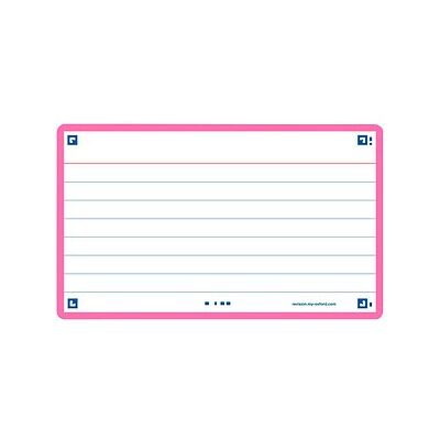 OXFORD Karteikarten FLASH 2.0 DIN A7 weiß, fuchsia liniert, 80 St. OXFORD Karteikarten FLASH 2.0 DIN A7 weiß, fuchsia liniert, 80 St.