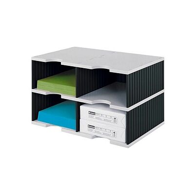 styro Sortierstation Styrodoc Jumbo Grundeinheit grau/schwarz mit 4 Fächern styro Sortierstation Styrodoc Jumbo Grundeinheit grau/schwarz mit 4 Fächern