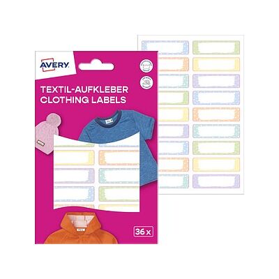 AVERY Zweckform Namensetiketten farbsortiert 46,0 x 13,0 mm, 36 St. AVERY Zweckform Namensetiketten farbsortiert 46,0 x 13,0 mm, 36 St.