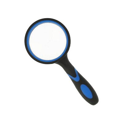 WESTCOTT Lupe schwarz/blau 4-fach, Ø 65 mm WESTCOTT Lupe schwarz/blau 4-fach, Ø 65 mm