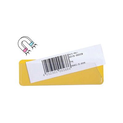 EICHNER Etikettenhalter magnetisch gelb 3,1 x 10,0 cm, 50 St. EICHNER Etikettenhalter magnetisch gelb 3,1 x 10,0 cm, 50 St.