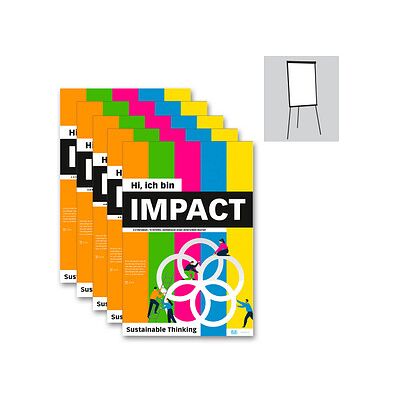 PLAYROOM Flipchart-Arbeitsblock IMPACT FLIP DE Workshopvorlage 65,0 x 97,0 cm, 12 Blatt (80 g/qm), 5 Blöcke PLAYROOM Flipchart-Arbeitsblock IMPACT FLIP DE Workshopvorlage 65,0 x 97,0 cm, 12 Blatt (80 g/qm), 5 Blöcke