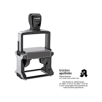 trodat Textstempel, individualisierbar 5208 selbstfärbend schwarz mit Logo, 1 St. - Nachträglich per Gutschein personalisieren trodat Textstempel, individualisierbar 5208 selbstfärbend schwarz mit Logo, 1 St. - Nachträglich per Gutschein personalisieren