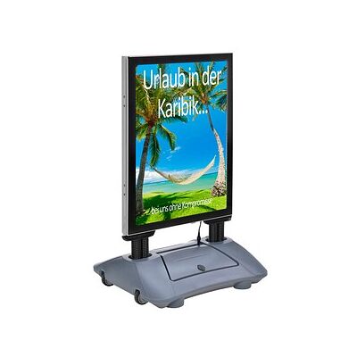 update displays Kundenstopper WindPro LED silber DIN A1 2 Fächer 74,0 x 63,0 x 122,3 cm, 1 St. update displays Kundenstopper WindPro LED silber DIN A1 2 Fächer 74,0 x 63,0 x 122,3 cm, 1 St.