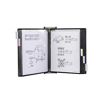 tarifold Wand-Sichttafelsystem 418107 DIN A3 schwarz mit 10 St. Sichttafeln, 1 St. tarifold Wand-Sichttafelsystem 418107 DIN A3 schwarz mit 10 St. Sichttafeln, 1 St.