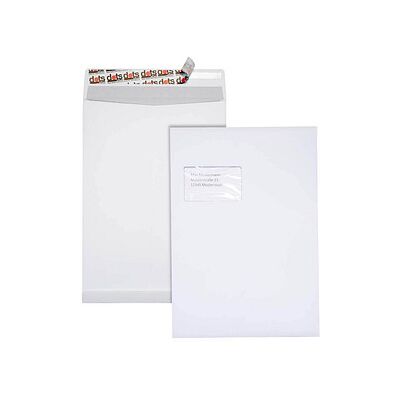 dots Faltentaschen DIN C4 mit Fenster weiß mit 2,0 cm Falte, 50 St. dots Faltentaschen DIN C4 mit Fenster weiß mit 2,0 cm Falte, 50 St.
