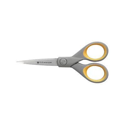 WESTCOTT Papierschere TITANIUM Super grau-gelb 13,0 cm WESTCOTT Papierschere TITANIUM Super grau-gelb 13,0 cm
