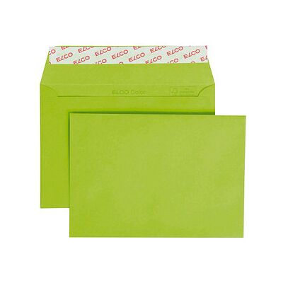 ELCO Briefumschläge Color DIN C6 ohne Fenster intensivgrün haftklebend 25 St. ELCO Briefumschläge Color DIN C6 ohne Fenster intensivgrün haftklebend 25 St.