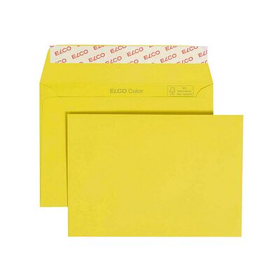 ELCO Briefumschläge Color DIN C6 ohne Fenster intensivgelb haftklebend 25 St. ELCO Briefumschläge Color DIN C6 ohne Fenster intensivgelb haftklebend 25 St.