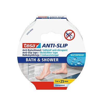 tesa Anti-Rutsch-Band Bad und Dusche transparent 25,0 mm x 5,0 m tesa Anti-Rutsch-Band Bad und Dusche transparent 25,0 mm x 5,0 m