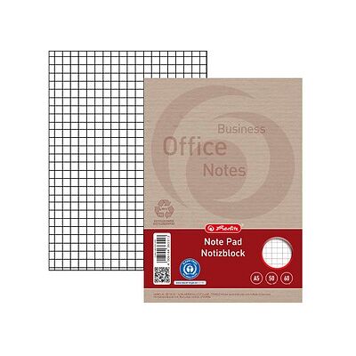 herlitz Notizblock Recycling DIN A5 kariert, 1 St. herlitz Notizblock Recycling DIN A5 kariert, 1 St.