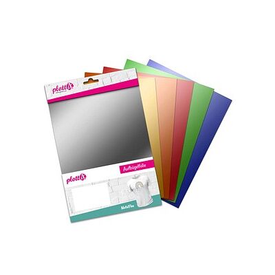plottiX MetalFlex Bügelfolie farbsortiert Effekt-Folie 20,0 x 30,0 cm, 6 St. plottiX MetalFlex Bügelfolie farbsortiert Effekt-Folie 20,0 x 30,0 cm, 6 St.