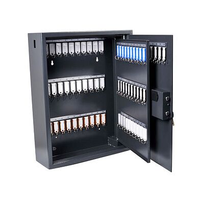 pavo High Security Magnettag Schlüsseltresor grau mit 100 Haken, Elektronikschloss, 48,0 x 15,0 x 60,0 cm, 1 St. pavo High Security Magnettag Schlüsseltresor grau mit 100 Haken, Elektronikschloss, 48,0 x 15,0 x 60,0 cm, 1 St.