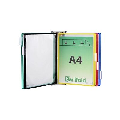 tarifold Wand-Sichttafelsystem 414609 DIN A4 farbsortiert mit 10 St. Sichttafeln, 1 St. tarifold Wand-Sichttafelsystem 414609 DIN A4 farbsortiert mit 10 St. Sichttafeln, 1 St.