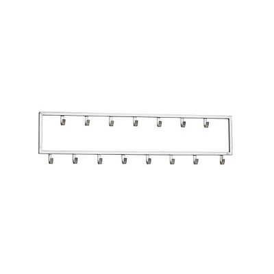 WOHNLING Wandgarderobe WL6.445 silber Metall 15 Haken 80,0 x 20,0 cm, 1 St. WOHNLING Wandgarderobe WL6.445 silber Metall 15 Haken 80,0 x 20,0 cm, 1 St.
