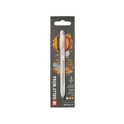 Sakura Gelly Roll Retractable Classic Gelschreiber transparent 0,45 mm, Schreibfarbe: farbsortiert, 3 St. Sakura Gelly Roll Retractable Classic Gelschreiber transparent 0,45 mm, Schreibfarbe: farbsortiert, 3 St.