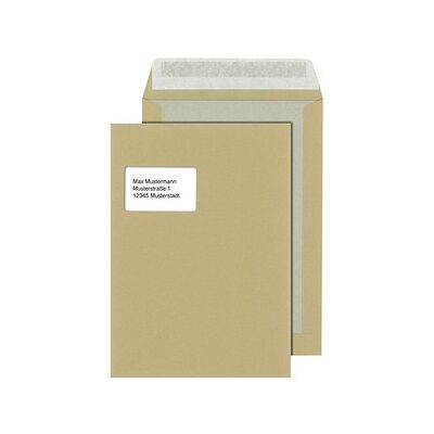 MAILmedia Papprückwandtaschen DIN C4 mit Fenster braun 100 St. MAILmedia Papprückwandtaschen DIN C4 mit Fenster braun 100 St.