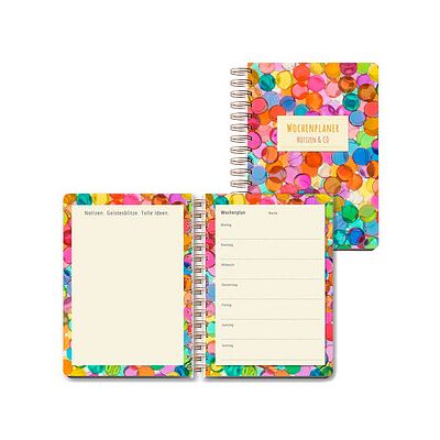 LUMA Notizbuch Wochenplaner Glassteine ca. DIN A5 blanko, mehrfarbig Hardcover 104 Seiten, 1 St. LUMA Notizbuch Wochenplaner Glassteine ca. DIN A5 blanko, mehrfarbig Hardcover 104 Seiten, 1 St.