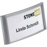 10 DURABLE Badge Classic Namensschilder mit Magnet 7,4 x 3,4 cm silber