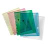 10 FolderSys Dokumententaschen DIN A4 farbsortiert genarbt 0,20 mm farbsortiert (je 2x blau, grün, gelb, rot und transparent)