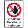 SafetyMarking® Verbotsschild "Zutritt für Unbefugte verboten" rechteckig 21,0 x 29,7 cm rot/schwarz/weiß