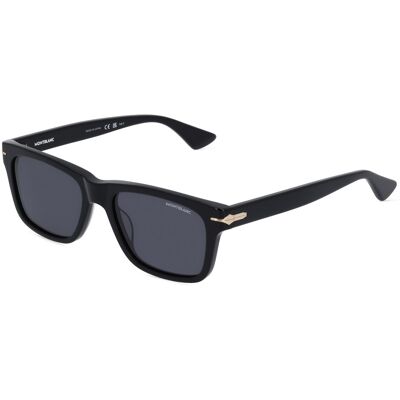 Montblanc Schwarze Quadratische Sonnenbrille - 54-18 - Sonnenbrille Montblanc Schwarze Quadratische Sonnenbrille - 54-18 - Sonnenbrille