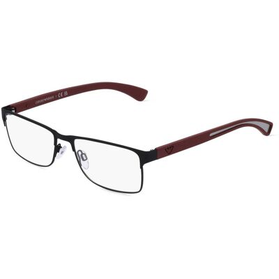 Emporio Armani EA1052 Schwarze Gummi-Metallbrille - Brille Emporio Armani EA1052 Schwarze Gummi-Metallbrille - Brille