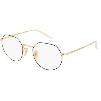 Ray-Ban RX6465 2890 Unisex Brille in Schwarz Gold Ray-Ban RX6465 2890 Unisex Brille in Schwarz Gold
