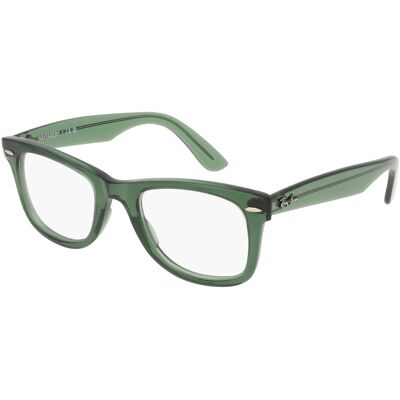 Ray-Ban RX4340V Unisex Brille in Grün Transparent - Quadratisch Ray-Ban RX4340V Unisex Brille in Grün Transparent - Quadratisch
