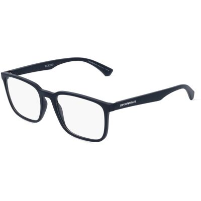 Emporio Armani Unisex Blaue Rechteckige Brille - Brillen Emporio Armani Unisex Blaue Rechteckige Brille - Brillen